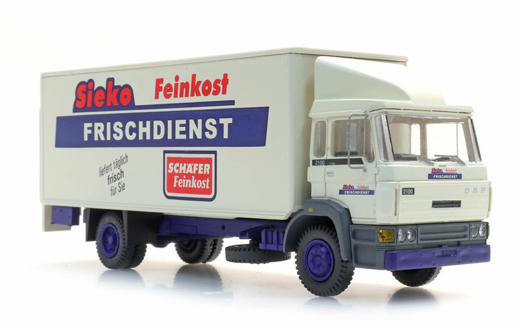 Artitec 1:87 DAF Kantelcabine kofferopbouw Sieko Frischdienst wit