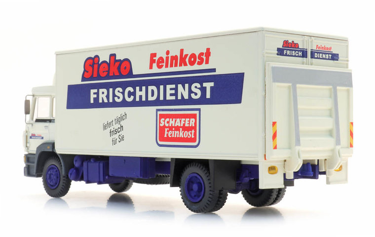 Artitec 1:87 DAF Kantelcabine kofferopbouw Sieko Frischdienst wit