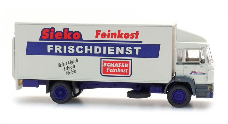 Artitec 1:87 DAF Kantelcabine kofferopbouw Sieko Frischdienst wit