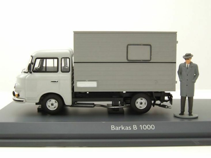 Schuco 1:43 Barkas 1000 met figuur grijs