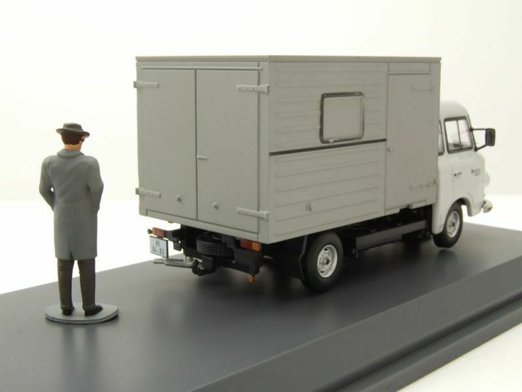 Schuco 1:43 Barkas 1000 met figuur grijs