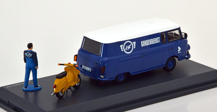 Schuco 1:43 Barkas B 1000 Simson Kundendienst blauw wit oplage 750 stuks