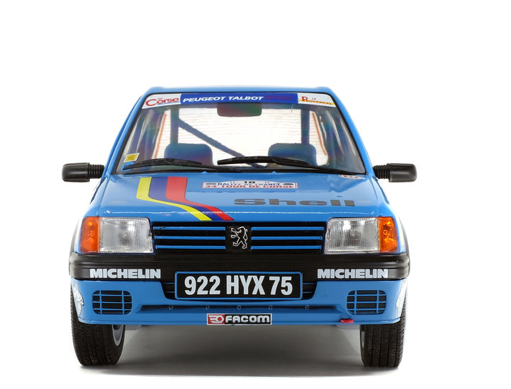 Solido 1:18 Peugeot 205 Rally PTS Tour de Corse H. Vericel / Chollier no 18