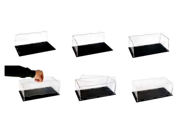 Atlantic 1:8 Vitrine  Bursa Demountable Acrylic Display Case with black base. dimensions 650x310x210mm