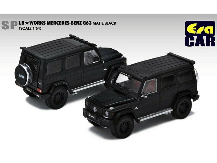 Era Car 1:64 LB Works Liberty Walk Mercedes Benz G63 Wagon matt zwart