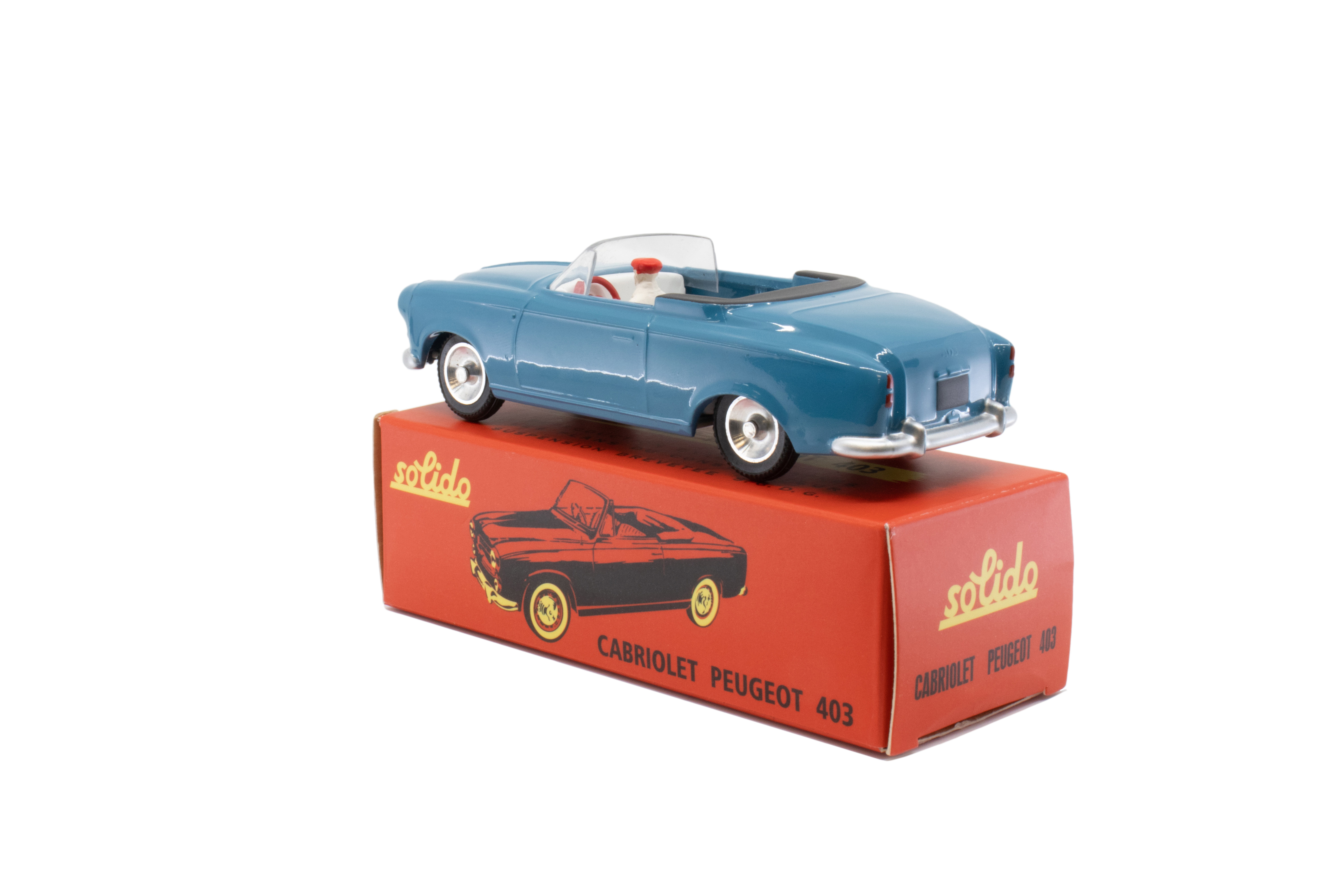 Solido 1:43 Peugeot 403 Cabriolet 1959 blauw. Serie 100