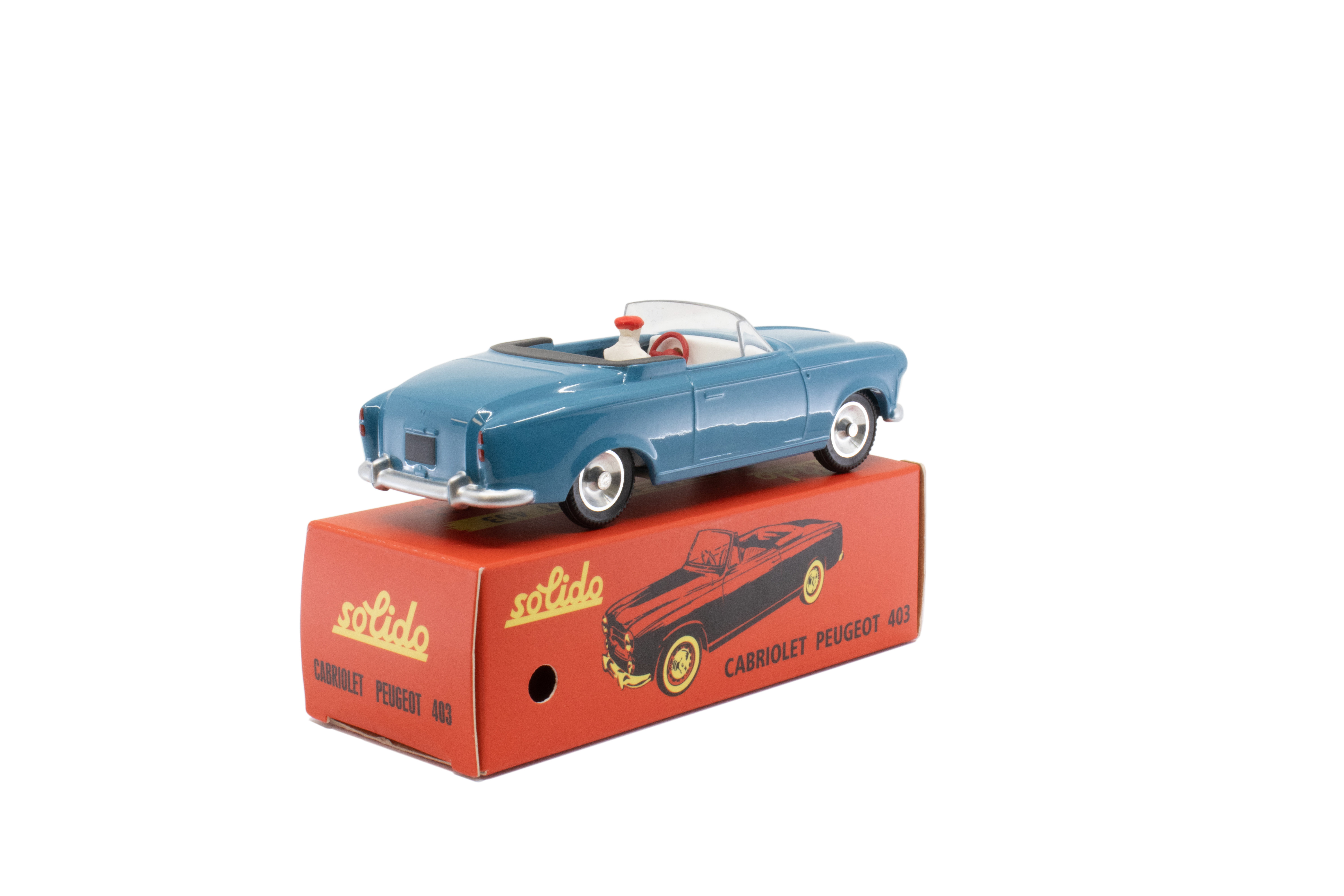 Solido 1:43 Peugeot 403 Cabriolet 1959 blauw. Serie 100