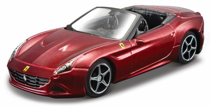 Bburago Ferrari 3 inch Ferrari California T open Race &amp; Play rood metallic