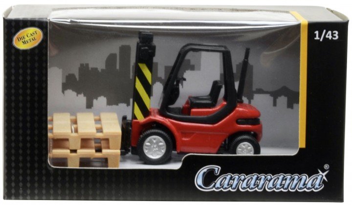 Cararama 1:43 Forklift Truck / heftruck rood zwart
