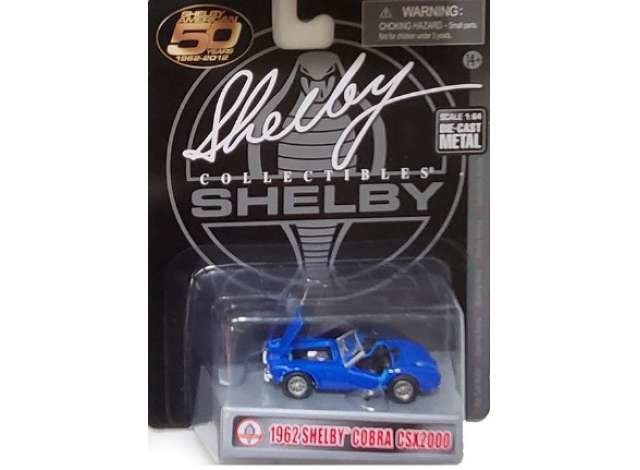 Shelby Collectible 1:64 Shelby Cobra CSX2000 1962 blauw. Shelby American 50 Years