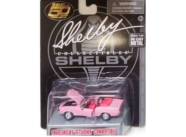 Shelby Collectible 1:64 Shelby GT500KR Convertible 1968 roze. Shelby American 50 Years
