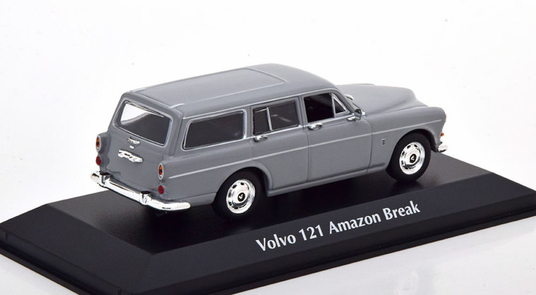 Maxichamps 1:43 Volvo 121 Amazon break 1966 grijs. Product van Minichamps