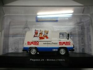 Atlas 1:43 Pegaso J4 Van Bimbo 1984 wit blauw in blisterverpakking