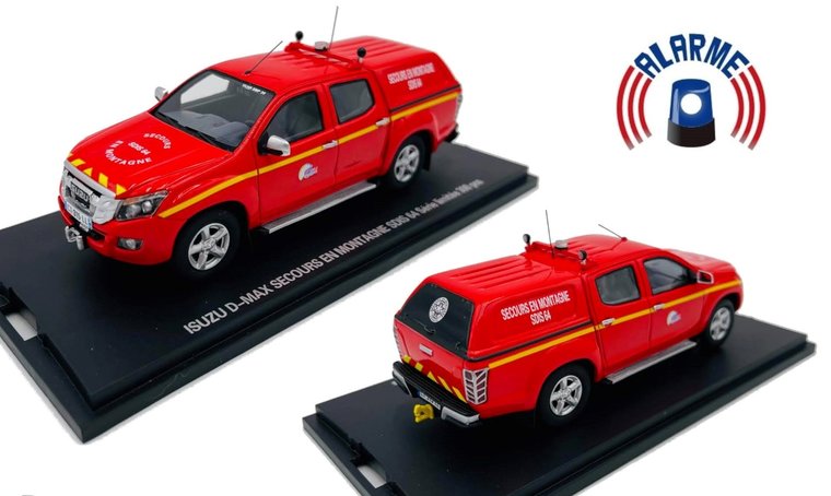 Alarme 1:43 Isuzu D Max Sdis &quot;64 Pyrenees - Atlantique &quot;Secours en Montagne, brandweer