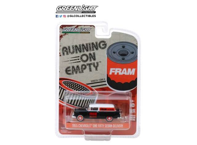 Greenlight 1:64 Chevrolet One Fifty Sedan Delivery Fram Oil Filters  1955 Running On Empty series 8 zwar wit