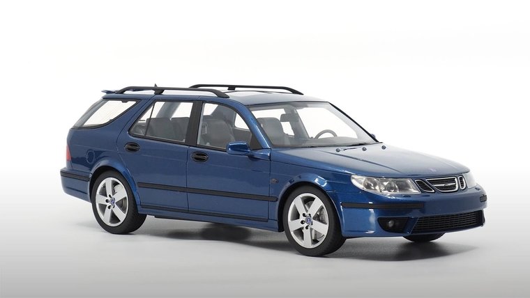 DNA Collectibles 1:18 Saab 9-5 Sportcombi Aero 2005 blauw 