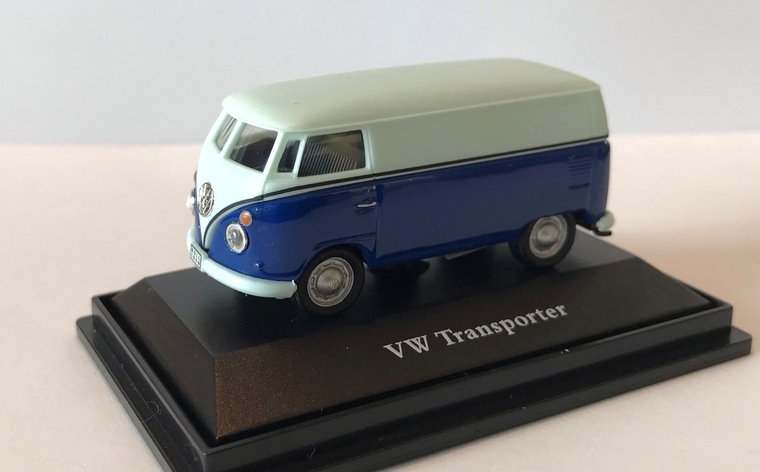 Cararama 1:72 Volkswagen T1 Transporter blauw wit 