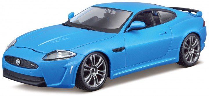 Bburago 1:24 Jaguar XKR S blauw in windowbox