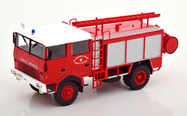 Atlas 1:43 Berliet GDB 4x4 Service Dincendie Brandweer Zweden in Blisterverpakking