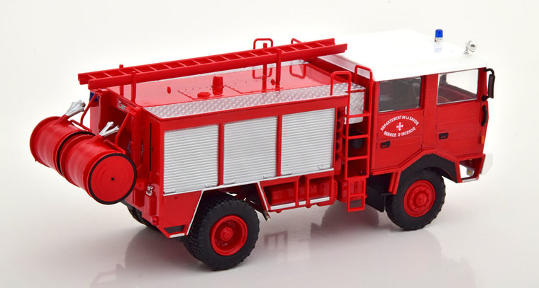 Atlas 1:43 Berliet GDB 4x4 Service Dincendie Brandweer Zweden in Blisterverpakking