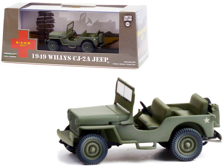 Greenlight 1:43 Willys CJ-2A Jeep 1949 M*A*S*H 1972-83 TV Serie Arm