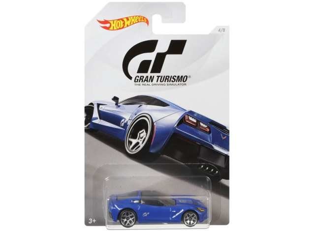 HotWheels 1:64 Corvette Stingray 2014 Gran Turismo Serie blauw