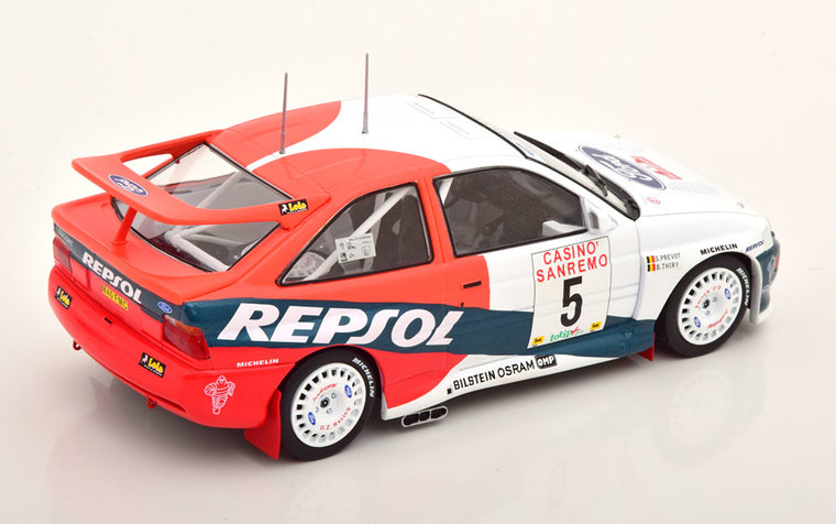 IXO 1:24 Ford Escort RS Cosworth Nr 5 Thiry Prevot Rally San Remo 1996 Repsol