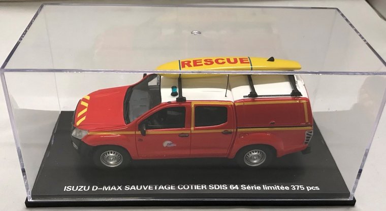 Alarme 1:43 ISUZU D-MAX Pickup double cabine SDIS 64 - PYRENEES-ATLANTIQUES Redingdienst. oplage 375 stuks