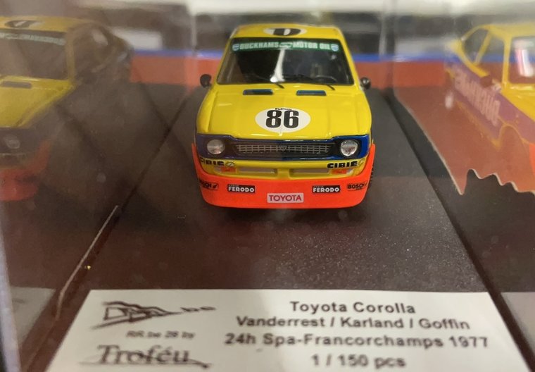 Trofeu 1:43 Toyota Corolla, No.86, Duckhams B.Vanderrest  O.Karland / P.M.Goffin 24h Spa Francorchamps 1977