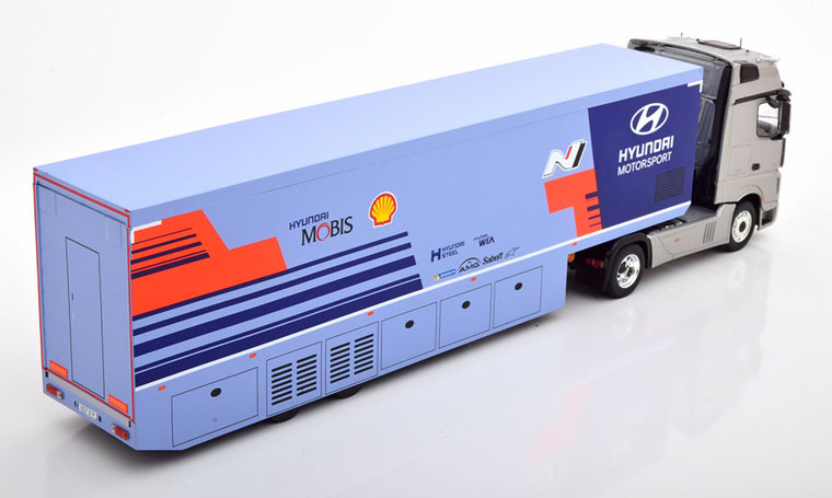 IXO 1:43 Mercedes Actros MP4 WRC Rally transport Hyundai Motorsport 2019