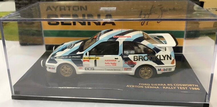 Minichamps 1:43 Ford Sierra RS Cosworth Ayrton Senna no1 Rally Test 1986