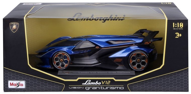 Maisto 1:18 Lamborghini Lambo V12 Vision Gran Turismo 2020 blauw zwart