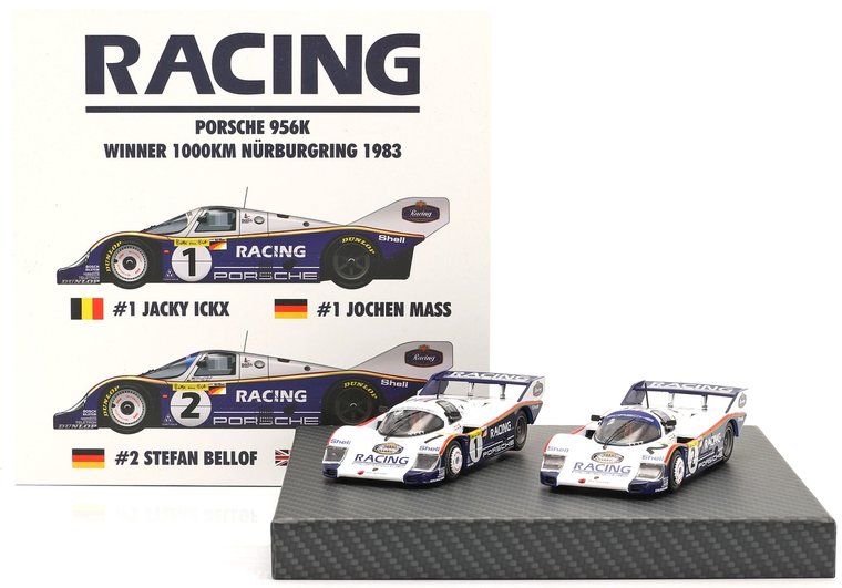 Werk83 1:43 Porsche 956K no1 ICKX/MAAS - no2 BELLOF/BELL 1000KM set 2 auto