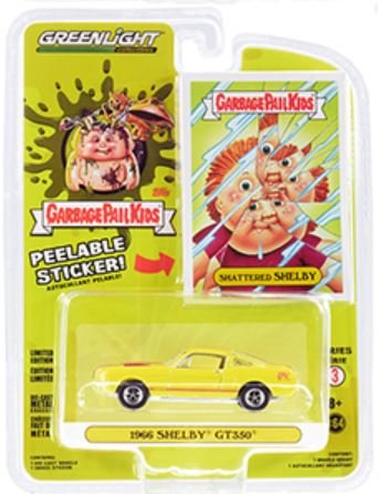 Greenlight 1:64 Shelby GT350 1966 Shattered Shelby geel Garbage Pail Kids Series 3