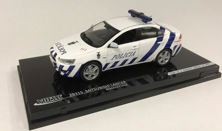 Vitesse 1:43 Mitsubishi Lancer Portugal Madeira Ilands Police car 2010 wit