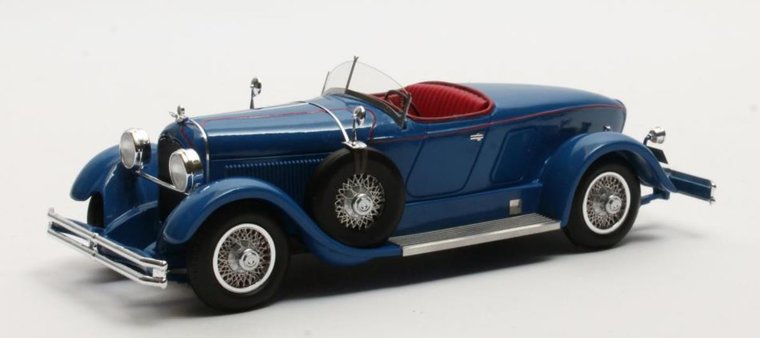 Matrix 1:43 Duesenberg Model X McFarlan &quot;Boat Roadster&quot; blauw 1927, Early Prototype