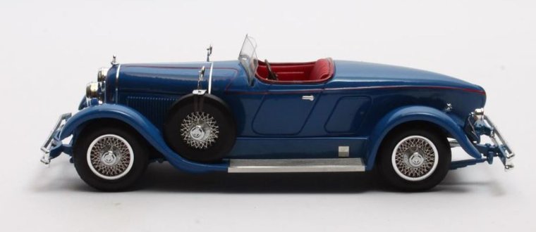 Matrix 1:43 Duesenberg Model X McFarlan &quot;Boat Roadster&quot; blauw 1927, Early Prototype