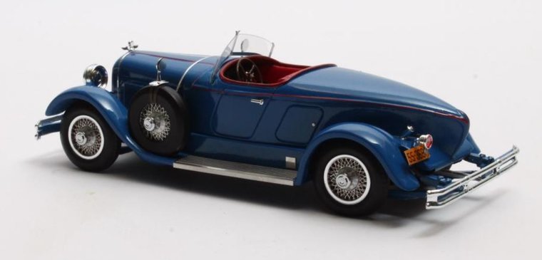 Matrix 1:43 Duesenberg Model X McFarlan &quot;Boat Roadster&quot; blauw 1927, Early Prototype