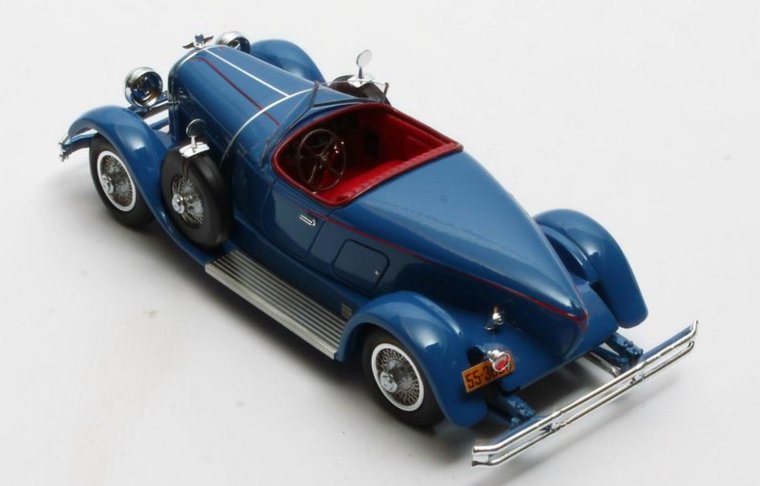 Matrix 1:43 Duesenberg Model X McFarlan &quot;Boat Roadster&quot; blauw 1927, Early Prototype