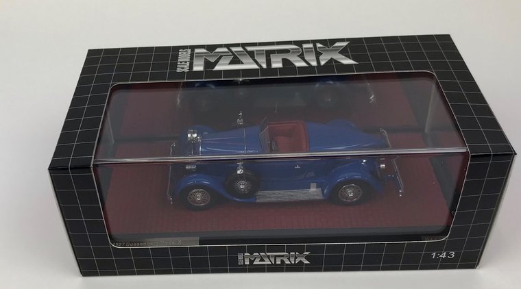 Matrix 1:43 Duesenberg Model X McFarlan &quot;Boat Roadster&quot; blauw 1927, Early Prototype