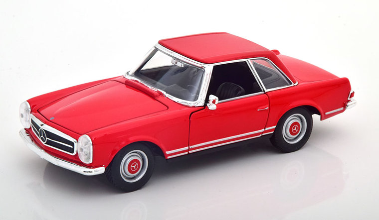 Welly 1:24 Mercedes Benz 230 SL W113 Hardtop 1963 rood