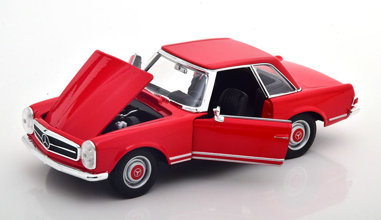 Welly 1:24 Mercedes Benz 230 SL W113 Hardtop 1963 rood