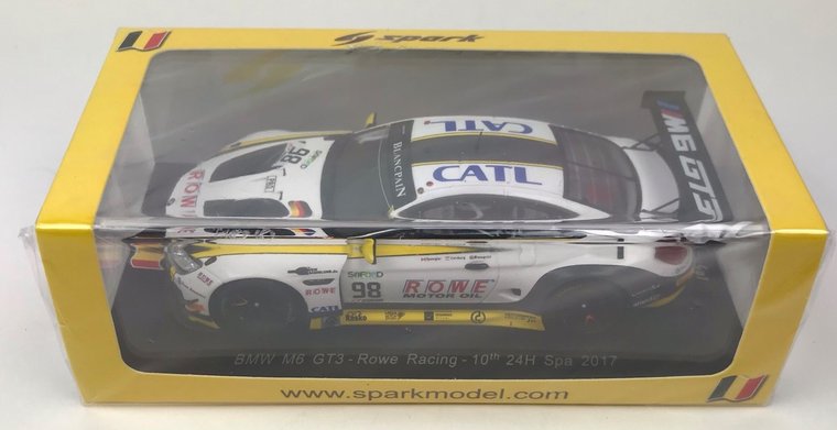 Spark 1:43 BMW M6 GT3 no 98 T Blomqvist Team  Nick Catsburg  Racing 24h Spa 2017