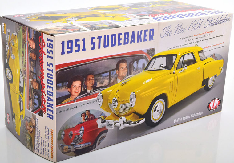 ACME 1:18 Studebaker Champion 1951 geel oplage 250 stuks