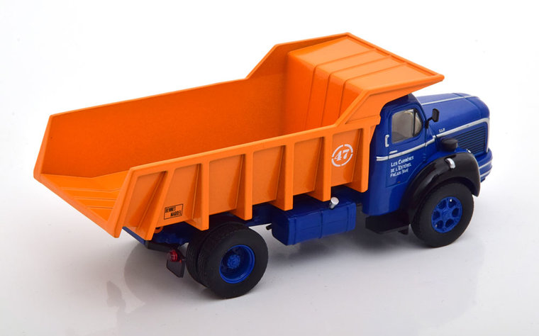 Atlas 1:43 Berliet GLM 1953 blaw oranje in blisterverpakking