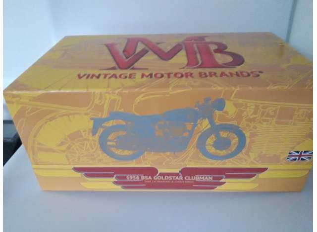 Vintage Motor Brands 1:6 BSA Goldstar Clubman 1956, certificate nr 161, Diecast