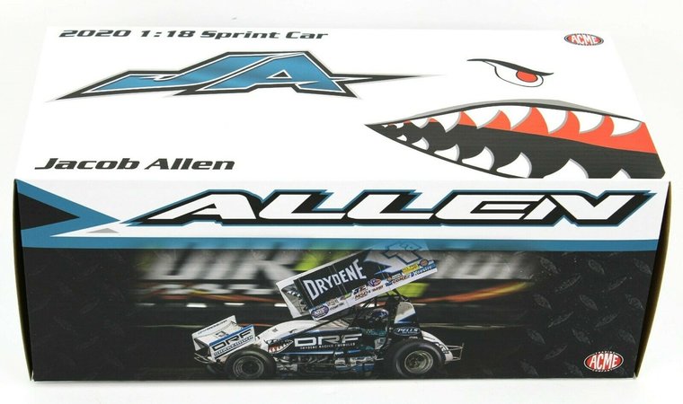ACME 1:18 Sprint Car  Jacob Allen No 1 Drydene Shark Racing Sprint Car 2020
