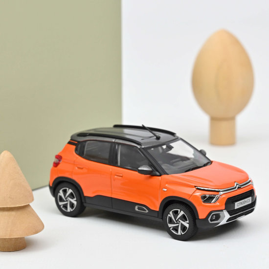 Norev 1:43 Citroen C3 (Indian market) 2021 - Oranje met grijs