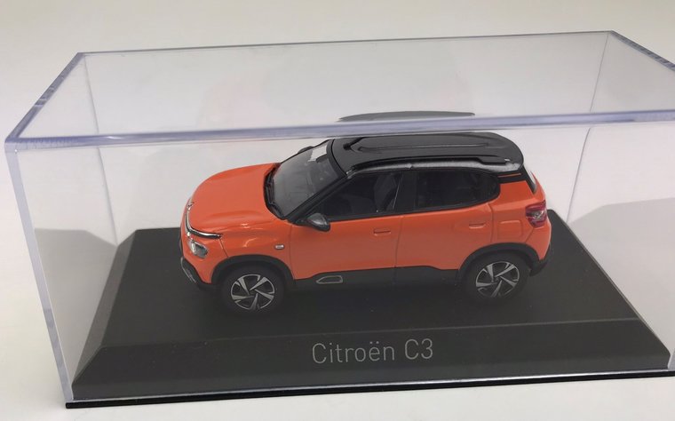 Norev 1:43 Citroen C3 (Indian market) 2021 - Oranje met grijs
