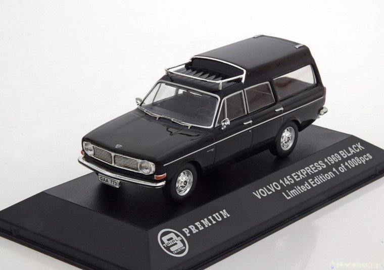 Triple 9 Premium 1:43 Volvo 145 Express 1969 zwart